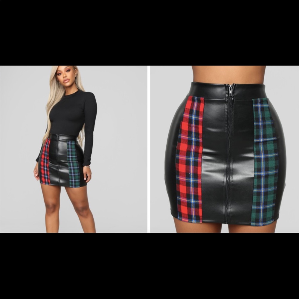 Fashion Nova Lots of Attitude Faux Leather Skirt
